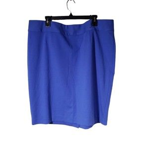Lane Bryant Women's Plus size 20 Polyester Blend Blue Stretchy Skirt